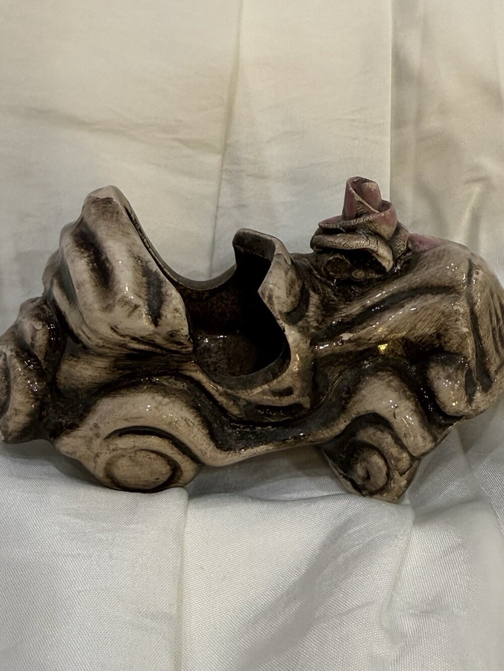 Vintage Nuova Capodimonte Porcelain Flower Car Figurine Made In Italy